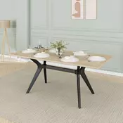 Hanah Home Trpezarijski sto Luna, 181x90x75 cm, Krem