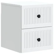 vidaXL Stenski nočni omarici Bela 33 x 34,5 x 40 cm Inženirski les
