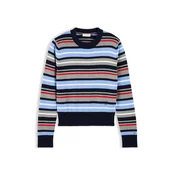 TOMMY HILFIGER Pulover mornarska / nebeško modra / pegasto siva / živo rdeča