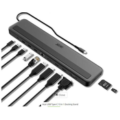 Acer 13in1 Type C Minidock: 3x USB3.0 (prenos podatkov 5 Gb/s), 1x USB-C (prenos podatkov 5 Gb/s), 1x USB-C Power Delivery (do 100 W)