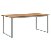 Vidaxl Vrtna miza Siva 180 x 90 x 75 cm Masiven les akacije