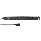 Logilink PDU 8 x šuko CEE 7/3 , konektor C14, prenaponska zaštita
