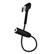 AVIZAR USB-C na 3,5 mm ženski avdio adapter, poševna oblika z 12 cm dolžine - crn, (20633102)