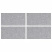 Vidaxl Stopnice Pravokotna 4 szt. srebrna 50 x 25 cm Aluminij