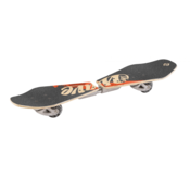 Street Surfing Skateboard Wave Rider Abstract, drveni