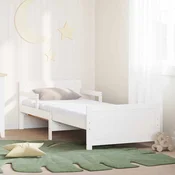 Krevet s produžetnim madracem s uzglavljem Bijelo 80 x 200 cm