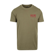 Mens T-shirt Cash Only - olive