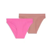 PUMA Womens Briefs (2-Pack), Women, Dusty Pink, L