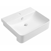 Polvgradni umivalnik SOTT AQUA - Bela - 24 - 49.00 - Keramika - Polvgradni - Da - Isvea - SOTT AQUA - 59.00 - 1 hole - Rectangle - Vgradni umivalnik - 59x49 cm