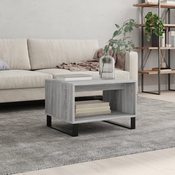 VIDAXL Klubska mizica siva sonoma 60x50x40 cm inženirski les