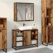 vidaXL Komplet pohištva za kopalnico 2 pcs Star les 80 x 33 x 60 cm