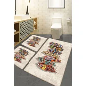 Lessentiel Maison Set prostirki za kupatilo Rovny, 3 Komada, Šarena