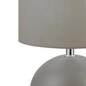 Searchlight Namizna svetilka Quorin, siva, tekstil/jeklo, 25 cm, E14 - Dnevna soba/jedilnica - Sodobni - Tkanine/tekstil