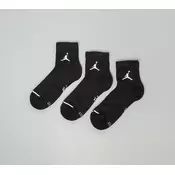 Jordan Everyday Max 3 Pair Ankle Socks Black/ Black/ Black SX5544-010
