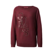 GUESS Pulover ESMERALDA bordo/srebrna