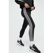 Tajice adidas Originals 3-Stripe Leggings za žene, boja: crna, s aplikacijom, IP2968