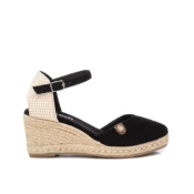 Refresh za ženske. 17188212-NEGRO Usnjene espadrile 171882 black (39), Črna, 5 do 8 cm, Semiš, Zaponka, Priložnostno