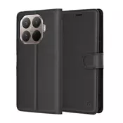Etui Techsuit Leather Folio za Xiaomi 17 Ultra - črn