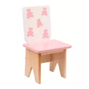 Personalized Wooden Kids’ Chair – Unique Design & Premium Quality! – Classic Bear Pink