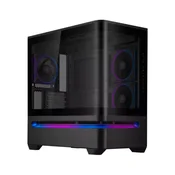 ASUS Prime AP202 TG crno + 3 kom ARGB ventilator