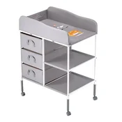 VEVOR Otroška previjalna miza 755x51x100-1075 cm sivo shranjevanje