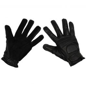 Usnjene rokavice MFH Leather Gloves, black, padding, suede reinforcement