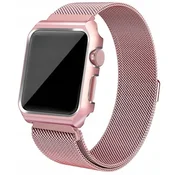 shumee KOVINSKA ZAPESTNICA ZA ZAŠČITNO OVITEK ZA APPLE WATCH 44 MM ROSE GOLD
