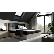 Boxspring postelja Wood 8 - 180x200 cm - nordijski tik