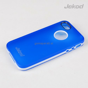 JEKOD silikonski ovitek Apple iPhone 6 (4,7) TPU/T prozorno moder z okvirjem + Zaščitna folija