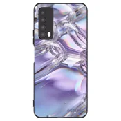 Silikonski črni ovitek za Huawei P Smart 2021 - Iridescent bubbles