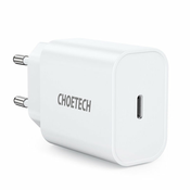 Choetech USB zidni punjac Type C PD 20W bijeli (Q5004 V4)