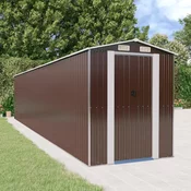vidaXL Vrtna lopa temno rjava 192x938x223 cm pocinkano jeklo