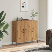 Komoda boja hrasta artisana 90 x 34 x 80 cm konstruirano drvo