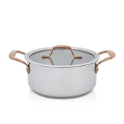 Metalac inox plitka šerpa sa staklenim poklopcem 20cm ( 387412 )