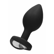 Ero Diamond Heart Butt Plug - velik - črn