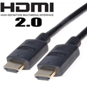 PremiumCord HDMI 2.0 High Speed+Ethernet, pozlačeni konektorji, 3 m