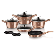 KINGHoff Berlinger Haus Bh-6191 Rose Gold Granit Pot Set