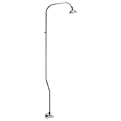 TEMPOR stolpec za prho s samozapiralnim ventilom, krom - Chrome - Bruckner - TEMPOR - 84 - Medeninasti - Ventili - Krožni - S pipo - 1230 - 290 - 14