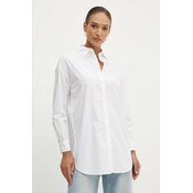 Bombažna srajca Armani Exchange ženska, bela barva
