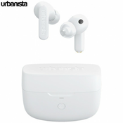 URBANISTA ATLANTA brezžične slušalke, bluetooth 5.2, TWS, ANC, do 34 ur predvajanja, upravljanje na dotik, IPX4 vodoodpornost, USB Type-C, bele (Pure White)