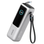 Power bank Anker Prime (A1695H41) 25000mAh 165W z vgrajenima 2x USB-C kabloma in digitalnim prikazovalnikom - silver