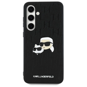 Karl Lagerfeld zaščitni ovitek Monogram Karl&Chaoupette Head, Samsung Galaxy S24 FE