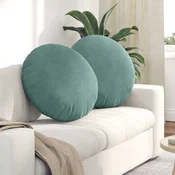 Jastucici za sjedenje 2 pcs Morska zelena O 40 x 13 cm Baršun