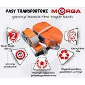 shumee 5T transportni pas širine 8 m, 50 mm, skupaj z zaponko, ojačan, 330 mm ergonomski, s certifikatom, Morga
