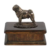 shumee Mops, Mops, Carlin - žara za pasji pepel, klasična žara s kipcem, elegantna žara s psom znamke Art-Dog
