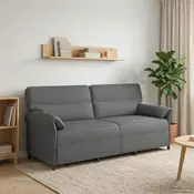 vidaXL Kavč 100% poliester kovinska konstrukcija MDF, Vezani les