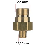 shumee Adapter BrassPro EasyLockTR22M-1/4M - Kärcher EASY!Lock medeninasti adapter za 1/4 navoj za tlačne čistilnike