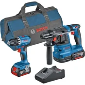 BOSCH plavi alat Akumulatorski set GBH 18V-22 + GSR 18V-45 + 2 x 18V 4,0Ah + torba, 0615A50038