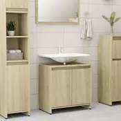 vidaXL Kopalniška omarica sonoma hrast 60x33x58 cm iverna plošča