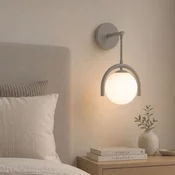 Opviq zidna lampa GEDIK-20445-A, 1 × E27, siva